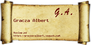 Gracza Albert névjegykártya